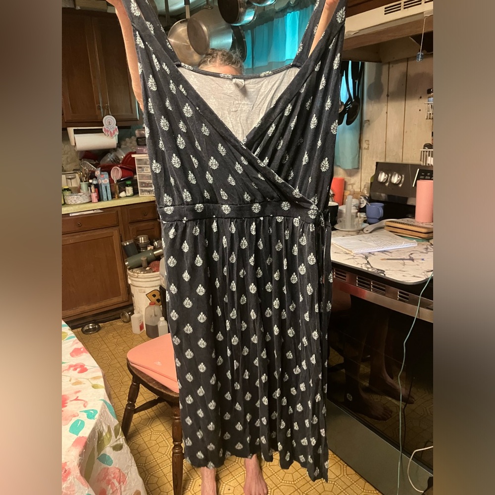 Old Navy Blue Faux Wrap Dress